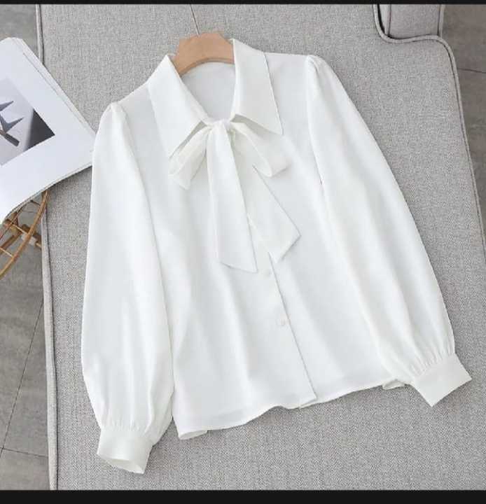Baju Wanita Model Kera Kemeja Polos Tali Pita