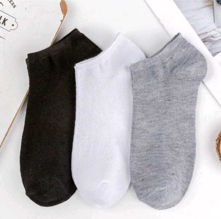 kaos kaki Angkle Unisex Motif Polos Pria & Wanita Isi 3 Per Box