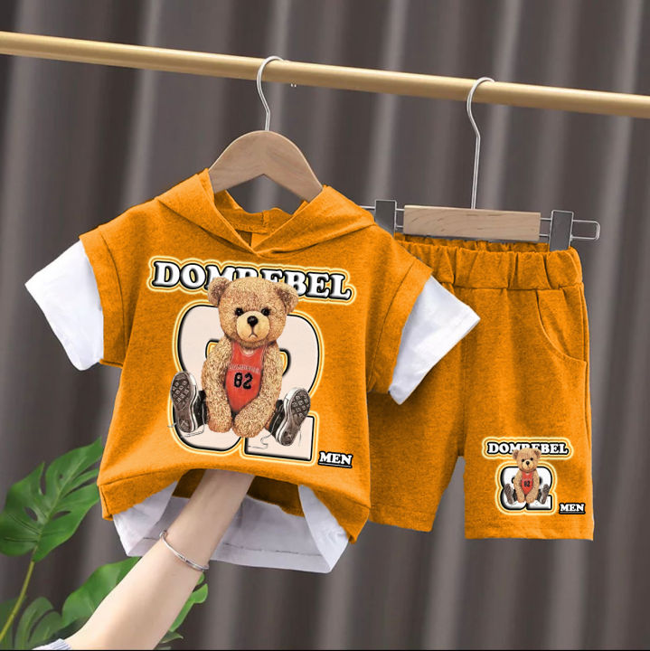 Pakaian Anak Laki Baju & Celana Pendek Int 6-12 Bulan