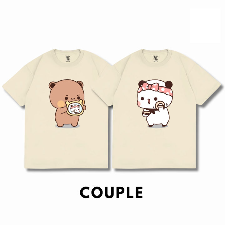Pakaian Couple Oversize Motif Bear Make Up Koas Pria & Wanita