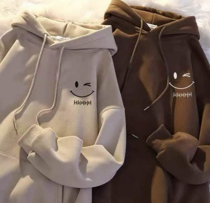 Hoodie Couple HHH Wink Sweater Oversize Pria & Wanita