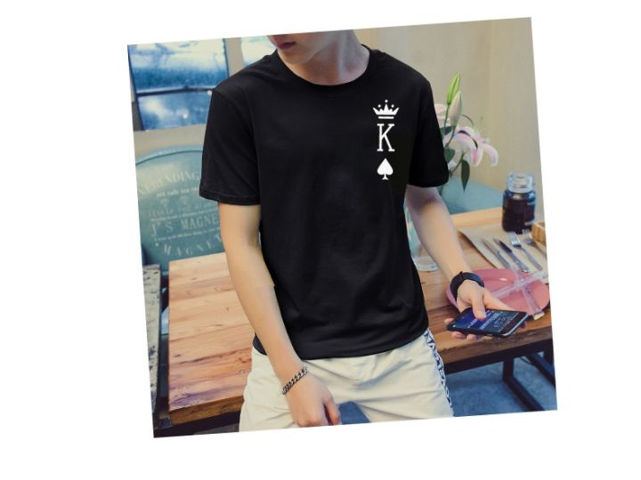 Pakaian Baju Couple King & Quen T-shirt Distro Pria & Wanita