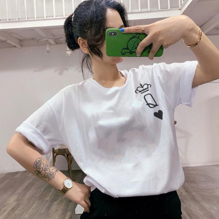 Pakaian Baju Couple King & Quen T-shirt Distro Pria & Wanita