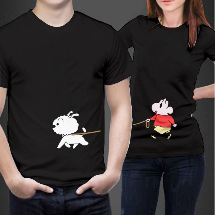 Pakaian Kaos Couple Motif Sinchan T-shirt Pria & Wanita