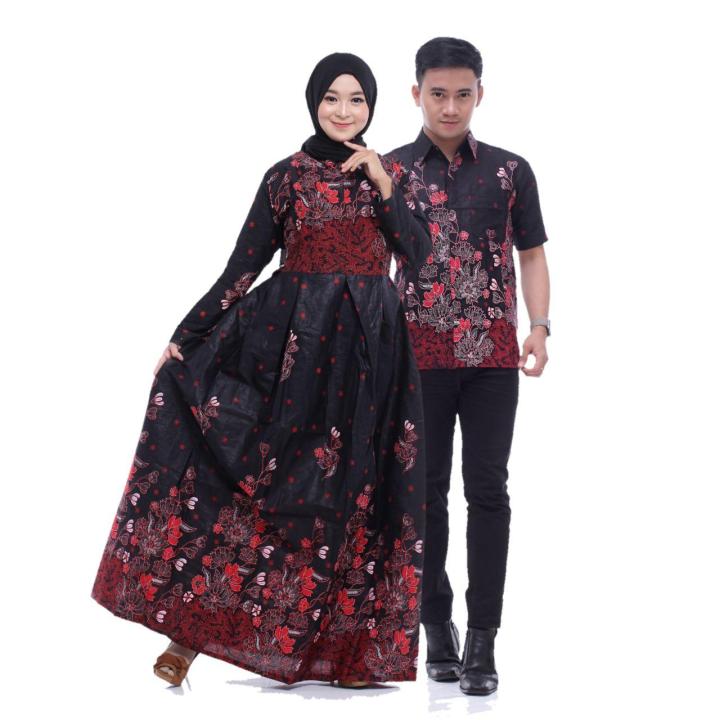 Couple Kemeja Batik Pria & Wanita Model Gamis Terbaru